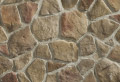 Mojave Fieldstone veneer stone, a brown, multi-colored irregular shaped stone.
