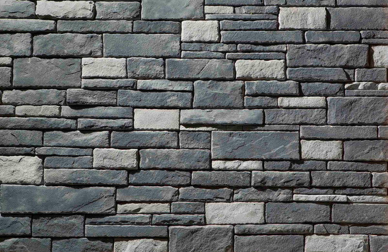 Picture of stacked looking Provia Stone in various shades of grey.